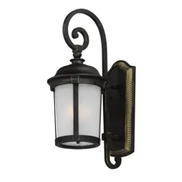 Maxim Lighting Dover 1-Light Large Outdoor Wall Lantern - Frosted Glass - 120V - Bronze
