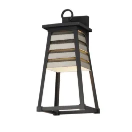 Maxim Lighting Shutters 1-Light Medium Outdoor Wall Sconce - 120V - Weathered Zinc / Black