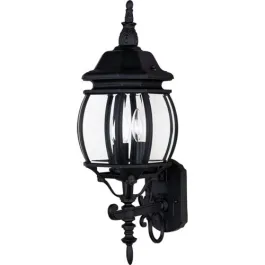 Maxim Lighting Crown Hill 3-Light Outdoor Wall Lantern - 120V - Black