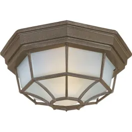 Maxim Lighting Crown Hill 2-Light Outdoor Ceiling Mount - 120V - Rust Patina