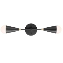 Maxim Lighting Lovell 2-Light Wall Sconce - 120V - Black / Satin Brass