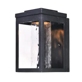 Maxim Lighting Salon Small LED Outdoor Wall Sconce - Water Glass - 3000K - 120V - Black