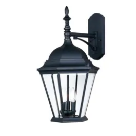 Maxim Lighting Westlake Die Cast 3-Light Outdoor Wall Lantern - 120V - Black