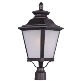 Maxim Lighting Knoxville 1-Light Outdoor Post Top Lantern - Frosted Glass - 120V - Bronze