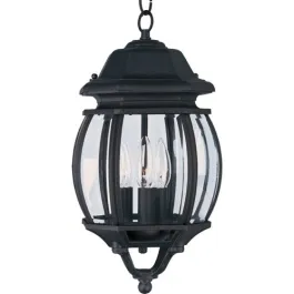 Maxim Lighting Crown Hill 3-Light Outdoor Hanging Lantern - 120V - Black