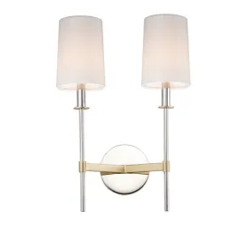 Maxim Lighting Uptown 2-Light Wall Sconce - 120V - Satin Brass / Polished Nickel