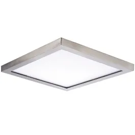 Maxim Lighting Wafer 9" Square LED Outdoor Flush Mount - 3000K - 120-277V - Satin Nickel