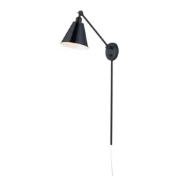 Maxim Lighting Library 1-Light Adjustable Wall Sconce - 19" Arm - 120V - Black