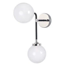 Maxim Lighting Atom 2-Light Wall Sconce - 120V - Black / Polished Nickel