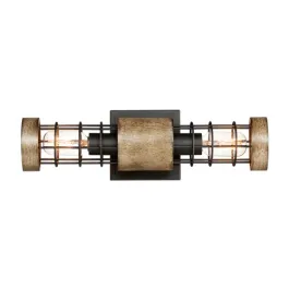 Maxim Lighting Homestead 18" 2-Light Wall Sconce - 120V - Driftwood / Black