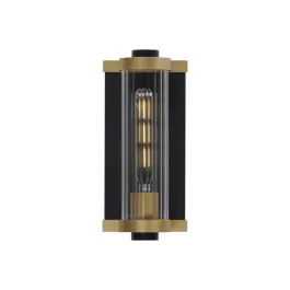 Maxim Lighting Opulent 1-Light 11" Outdoor Wall Sconce - 120V - Black / Antique Brass