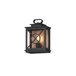 Maxim Lighting Yorktown VX 1-Light Outdoor Pocket Sconce - 120V - Black / Aged Copper