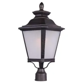 Maxim Lighting Knoxville 1-Light Medium Outdoor Post Top Lantern - Frosted Glass - 120V - Bronze