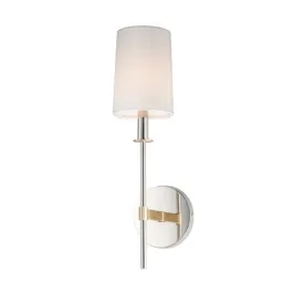 Maxim Lighting Uptown 1-Light Wall Sconce - 120V - Satin Brass / Polished Nickel
