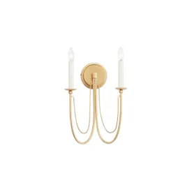 Maxim Lighting Plumette 2-Light Wall Sconce - 120V - Gold Leaf