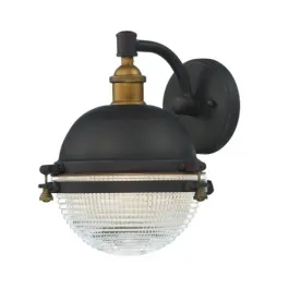 Maxim Lighting Portside 10" Outdoor Wall Sconce - 120V - Oil Rubbed Bronze / Antique Brass