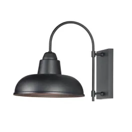 Maxim Lighting Industrial 1-Light Gooseneck Outdoor Wall Sconce - 120V - Black