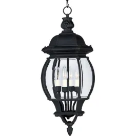 Maxim Lighting Crown Hill 4-Light Outdoor Hanging Lantern - 120V - Black