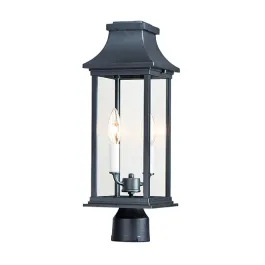 Maxim Lighting Vicksburg 2-Light Outdoor Post Mount - 120V - Black