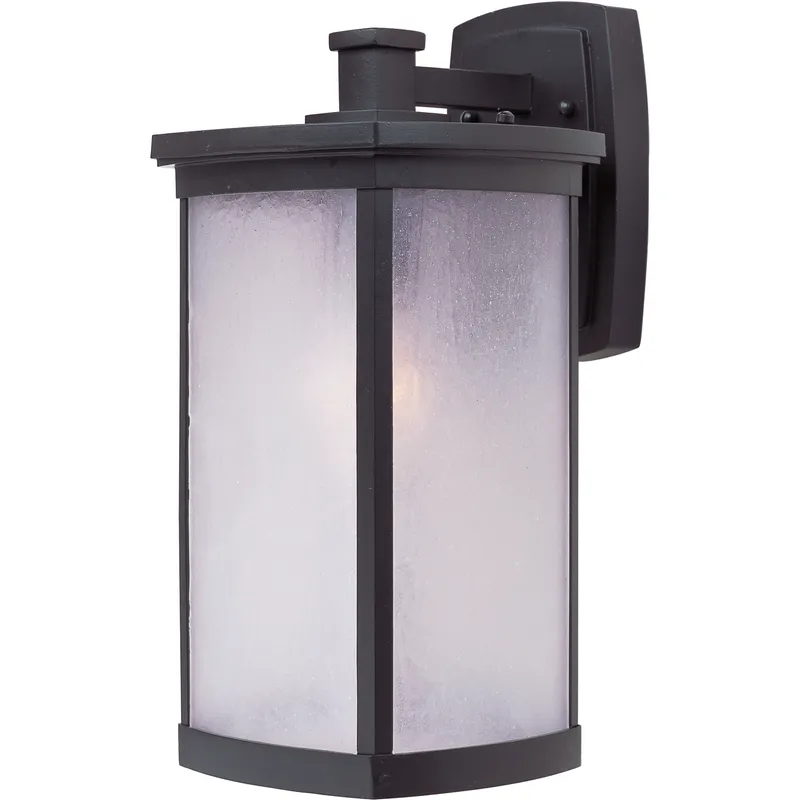 Terrace 1 Light 16 inch Bronze Outdoor Wall Mount in Frosted Seedy