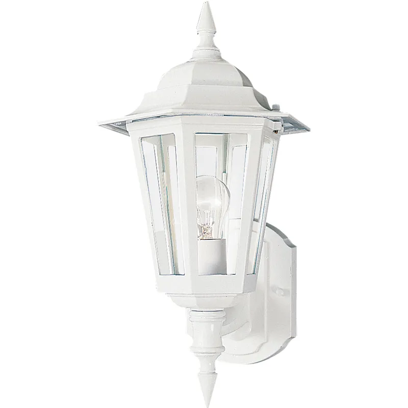 Builder Cast 1 Light 17 inch White Outdoor Wall Mount