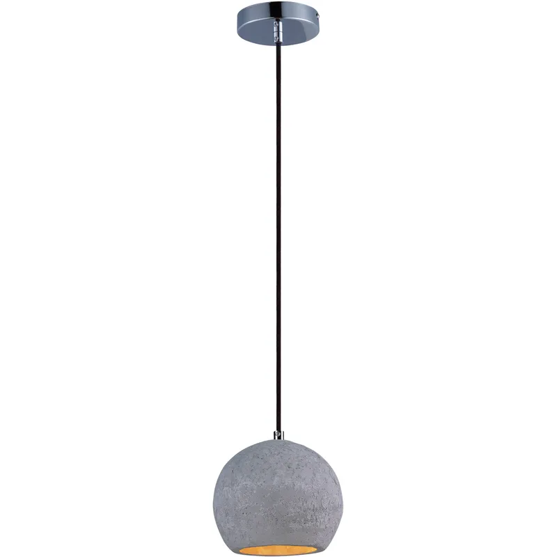 Crete LED 7 inch Polished Chrome Single Pendant Ceiling Light