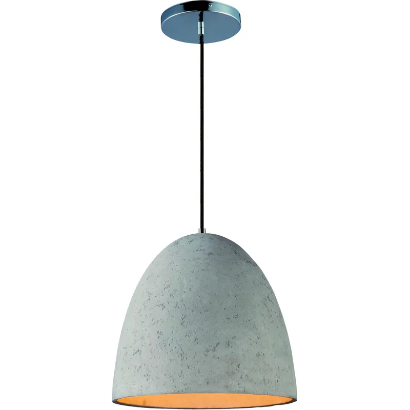 Crete LED 15.25 inch Polished Chrome Single Pendant Ceiling Light