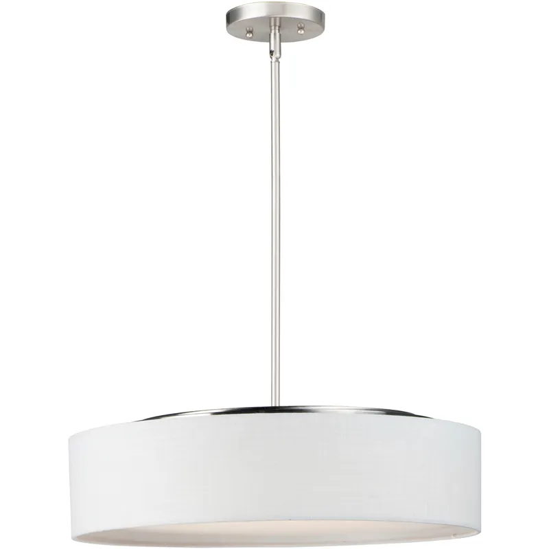 Prime LED 20 inch Oil Rubbed Bronze Single Pendant Ceiling Light in Oatmeal Linen