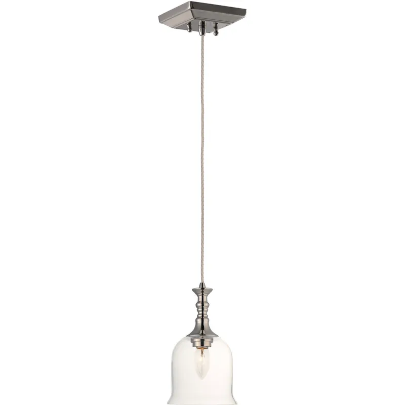 Centennial 1 Light 6.25 inch Polished Nickel Single Pendant Ceiling Light