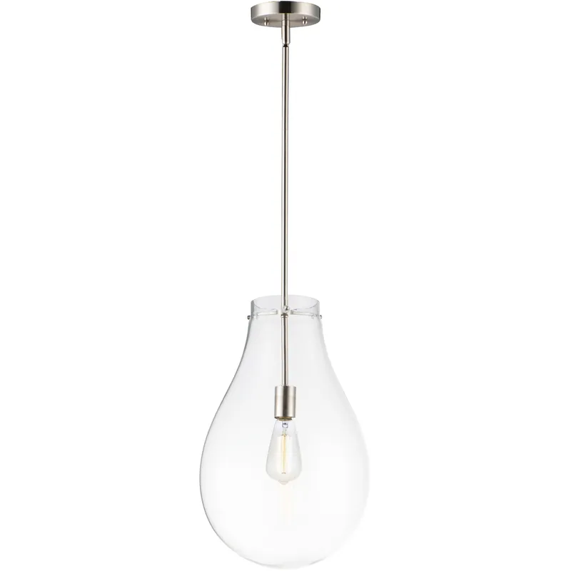 Gourd 1 Light 11.75 inch Satin Nickel Single Pendant Ceiling Light