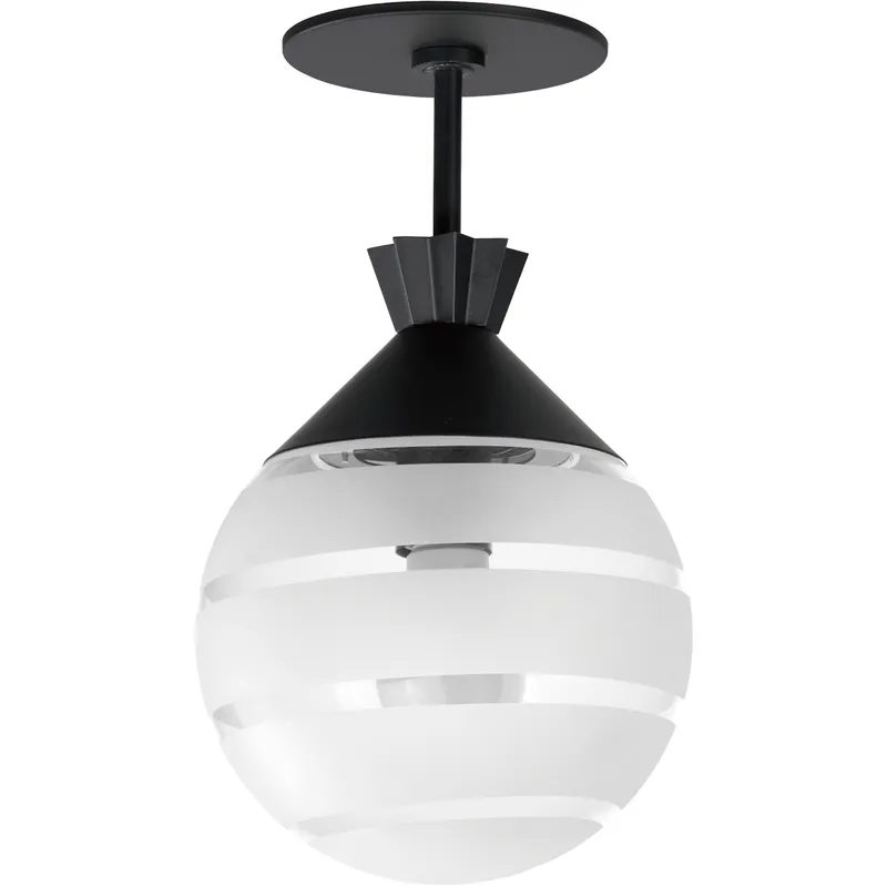 Copacabana 1 Light 7.75 inch Black Semi-Flush Mount Ceiling Light