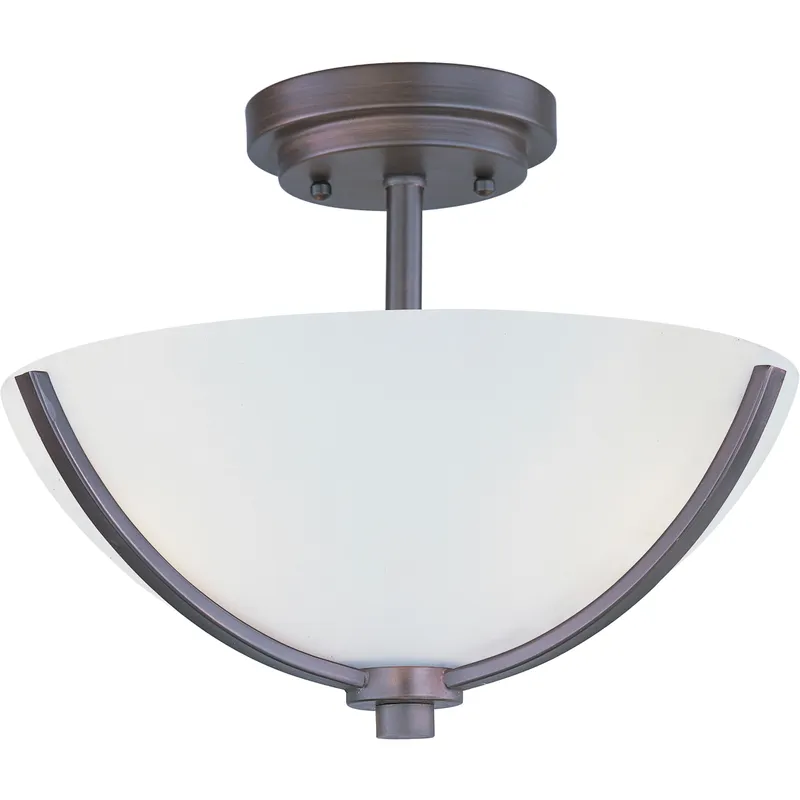 Deven 3 Light 14 inch Oil Rubbed Bronze Semi-Flush Mount Ceiling Light