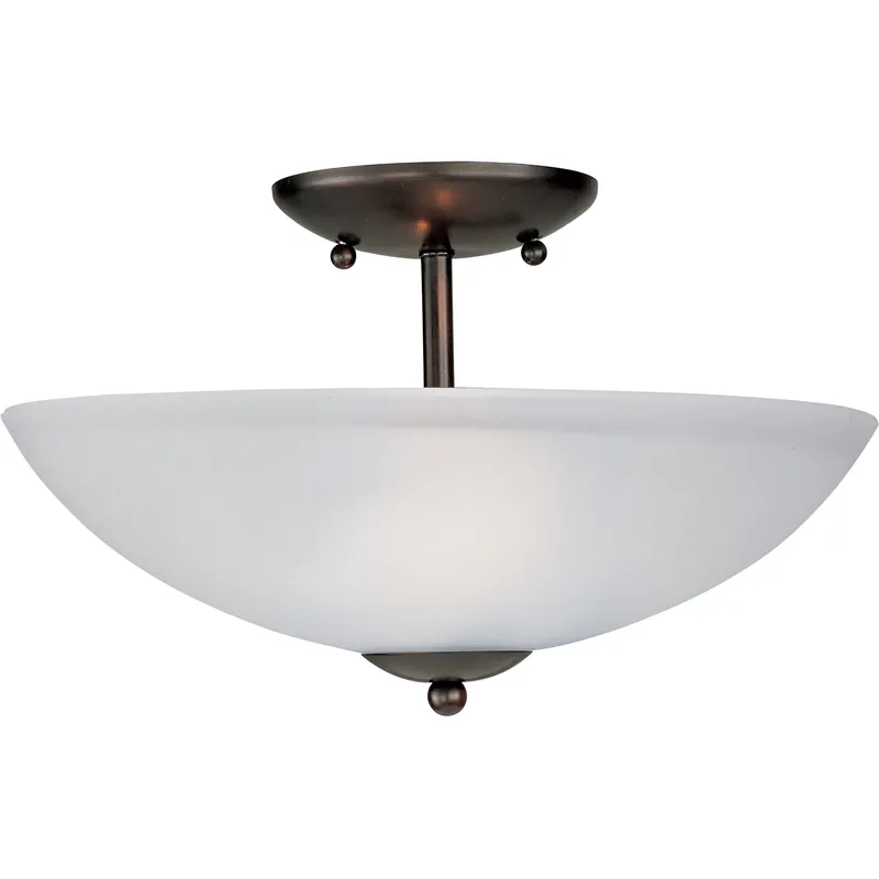 Logan 2 Light 13 inch Oil Rubbed Bronze Semi-Flush Mount Ceiling Light