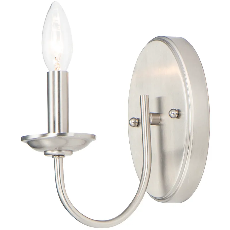 Logan 1 Light 4.5 inch Satin Nickel Wall Sconce Wall Light
