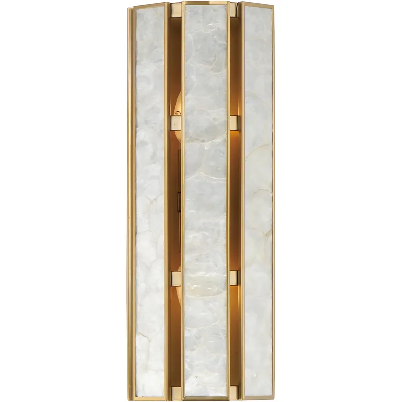 Miramar 2 Light 8 inch Capiz and Natural Aged Brass ADA Wall Sconce Wall Light