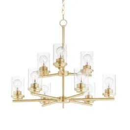 Maxim Lighting Corona 9-Light Chandelier - 120V - Satin Brass
