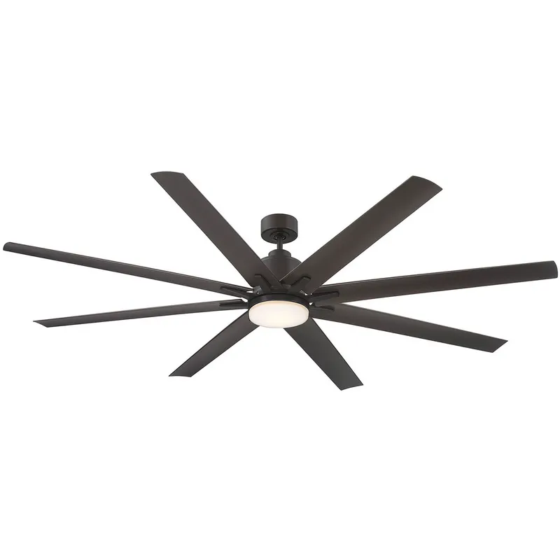 Modern 72 inch Oil Rubbed Bronze with Silver Blades Outdoor Ceiling Fan