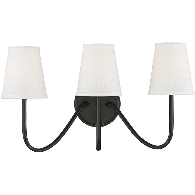 Modern 3 Light 20 inch Oil Rubbed Bronze Wall Sconce Wall Light