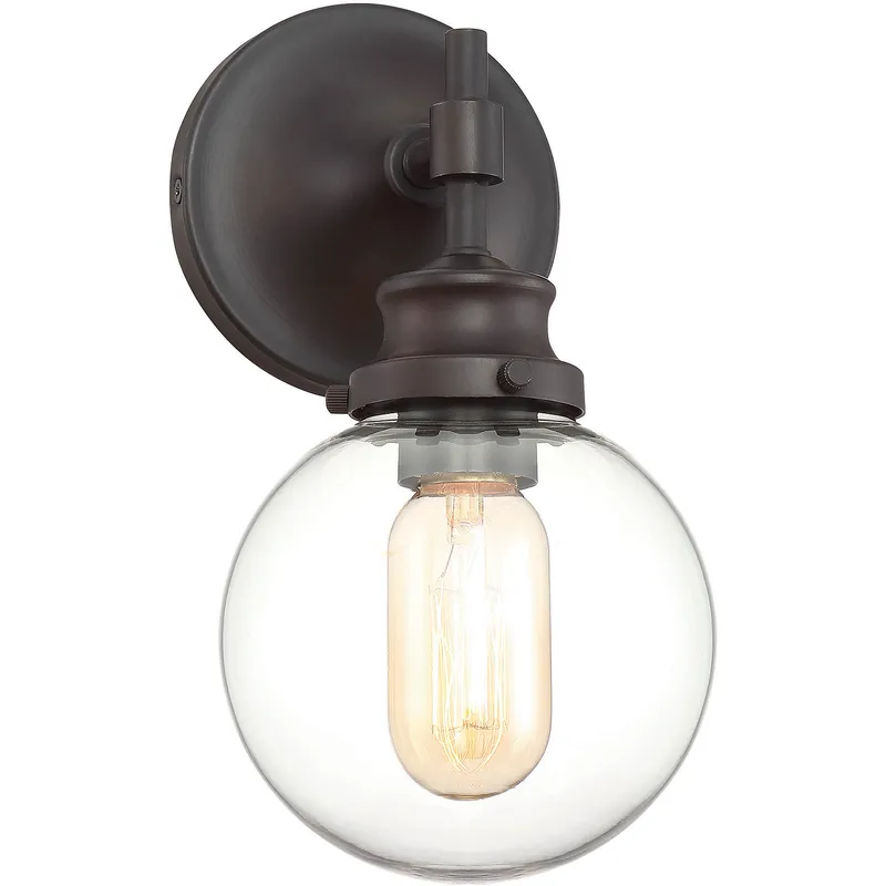 Industrial 1 Light 5.13 inch Oil Rubbed Bronze Wall Sconce Wall Light