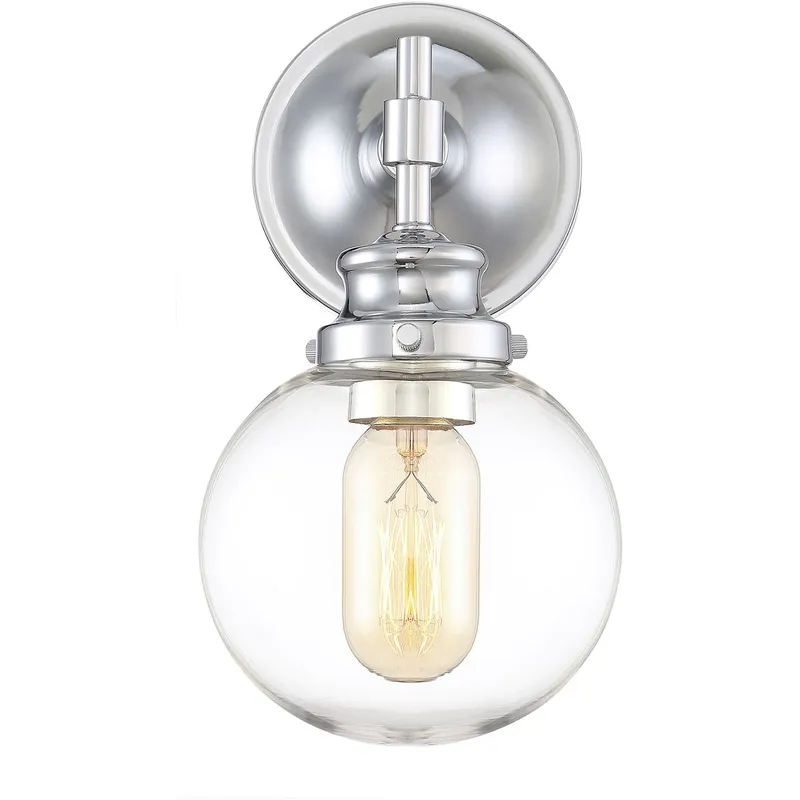 Industrial 1 Light 5.13 inch Chrome Wall Sconce Wall Light