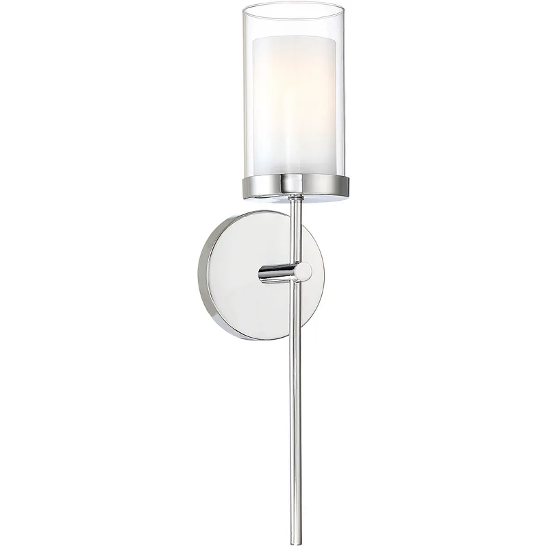 Modern 1 Light 5 inch Chrome Wall Sconce Wall Light