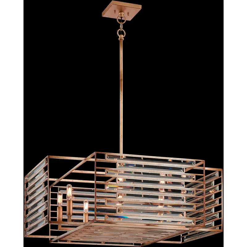 Ruxton Hall 8 Light 32 inch Skyline Gold Leaf Pendant Ceiling Light
