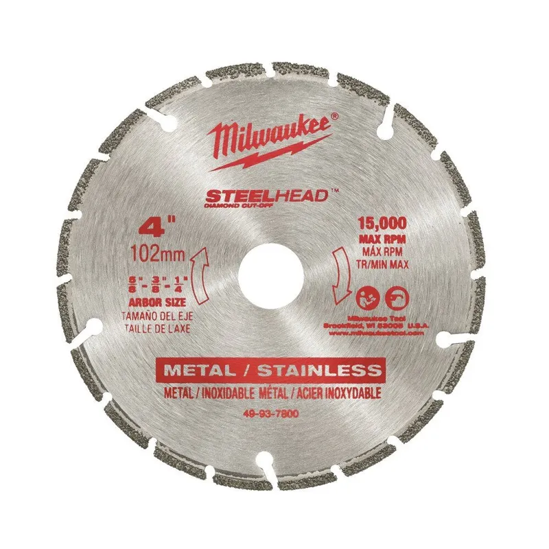 Milwaukee 4" SteelHead Diamond Cut-Off Blade