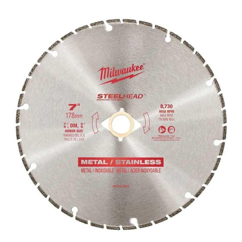 Milwaukee 7" Steelhead Diamond Cut Off Blade