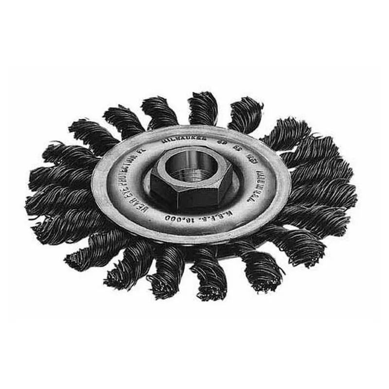 Milwaukee 4" Full Cable Twist Knot Wheel for Heavy Duty Cleaning
