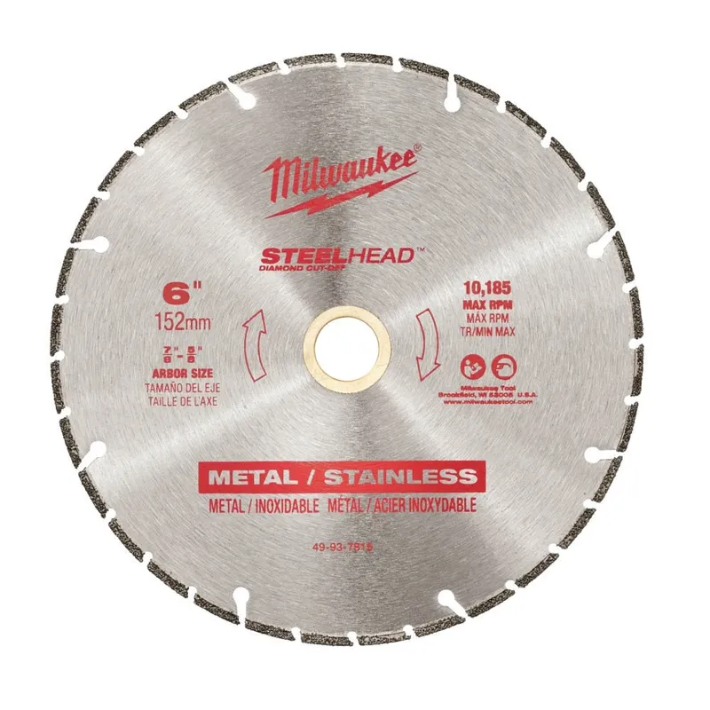 Milwaukee 6" Steelhead Daimond Cut Off Blade