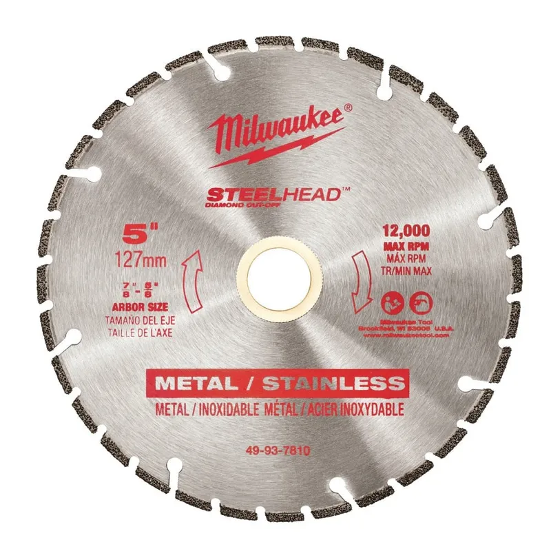 Milwaukee 5" Steelhead Diamond Cut Off Blade