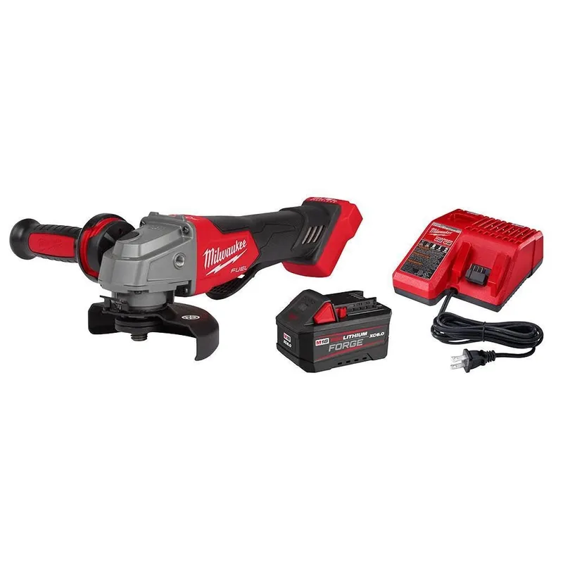 Milwaukee M18 FUEL 4-1/2" / 5" Grinder Paddle Switch, No-Lock + Forge Kit