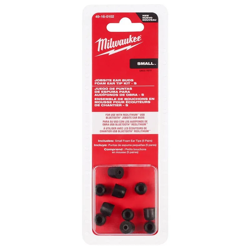Milwaukee Jobsite Earbuds Foam Ear Tip Kit - S
