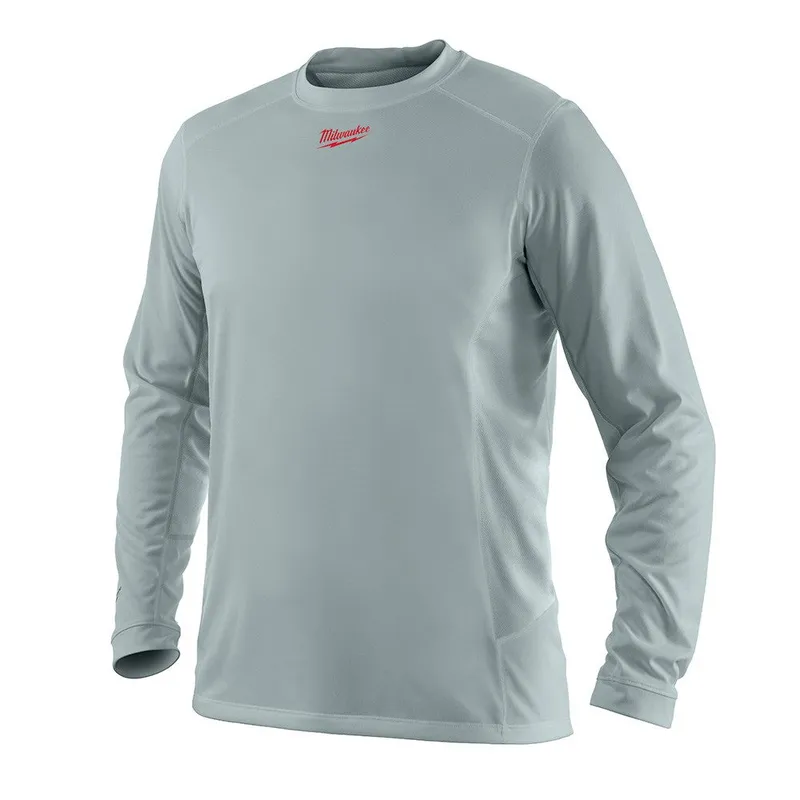 Milwaukee WORKSKIN Light Weight Long Sleeve Shirt, Gray, Medium